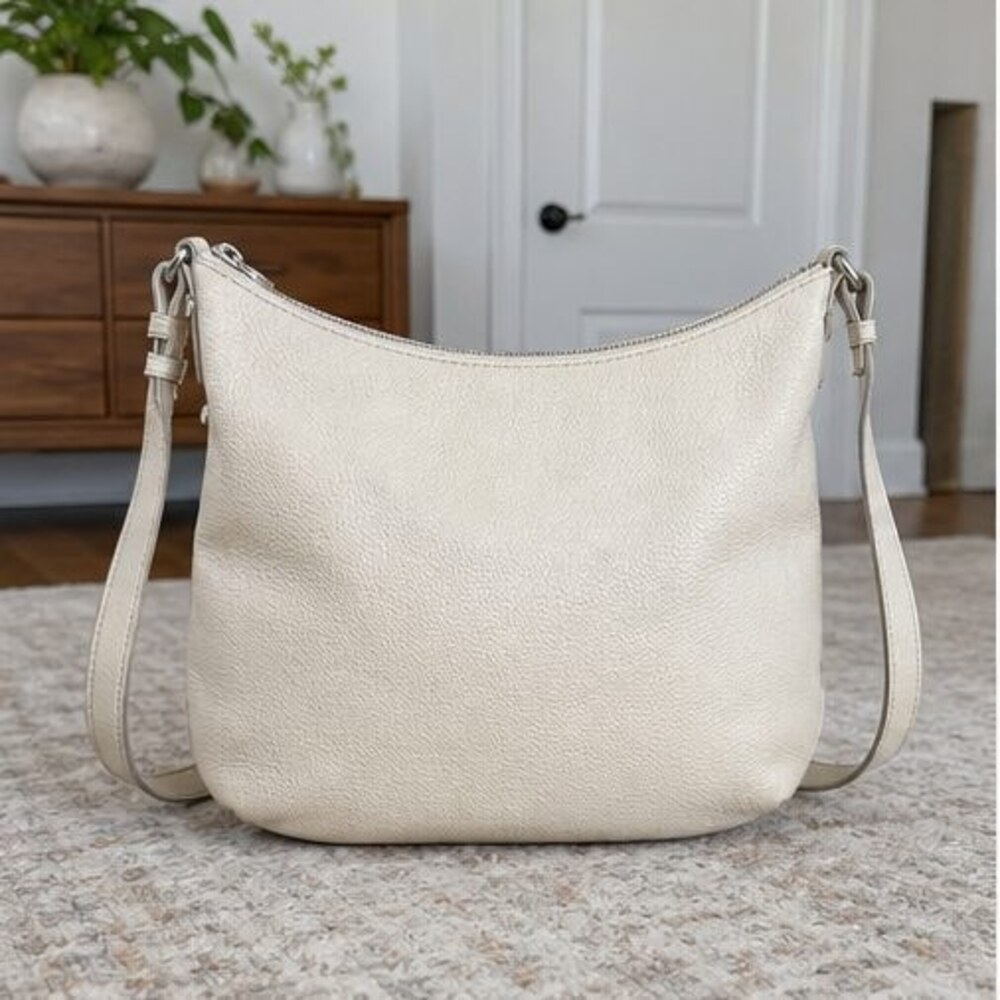 Cream Quilted Crossbody Bag